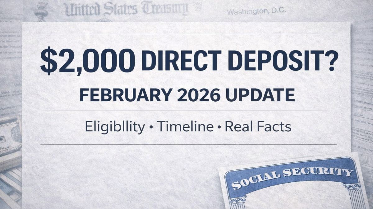 $2000 Direct Deposit Update for February 2026