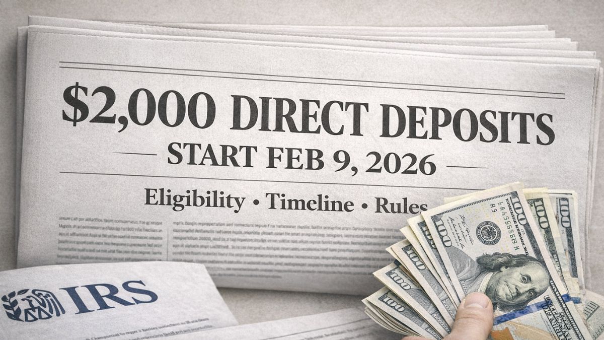 $2,000 Direct Deposits Starting 9 February 2026