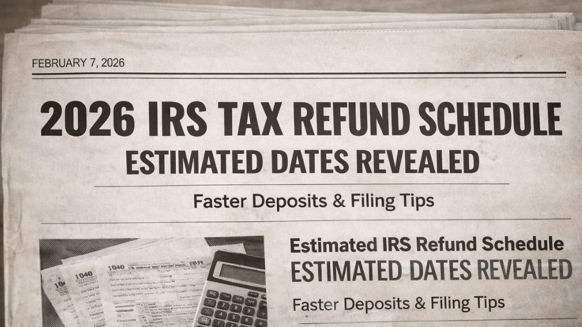 2026 IRS Tax Refund Schedule Revealed