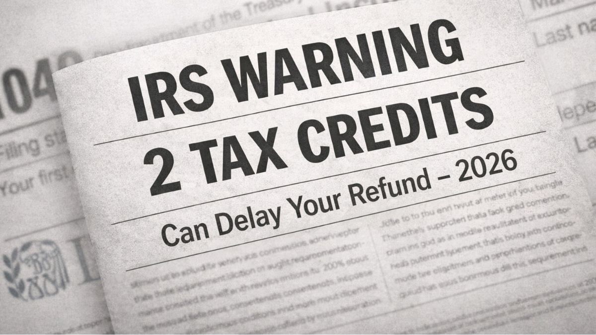 IRS Warning: Two Tax Credits That Can Delay Your Refund in 2026